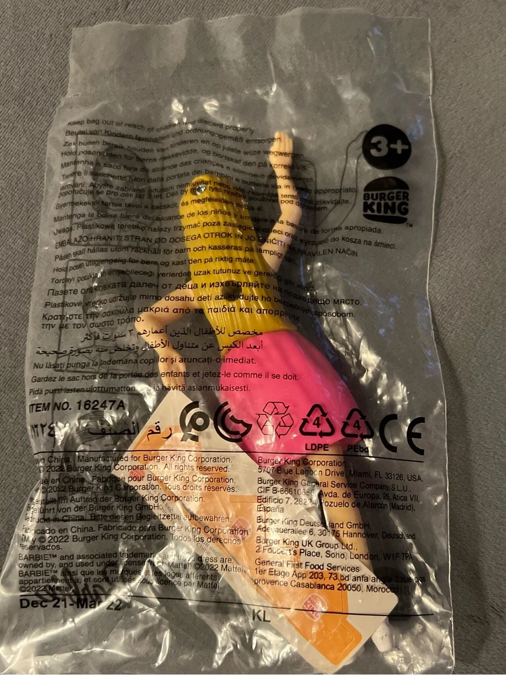 Burger King and McDonald’s Barbie toys